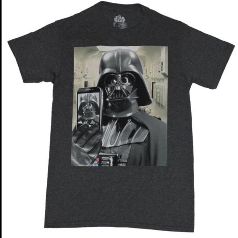 NWOT Star Wars Darth Vader Selfie T Shirt Retro